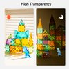MiDeer Dinosaur Toy Magnetic Tiles 48 Pcs, Magnetic Building Blocks for Toddler 3-5, Educational Stack Tile Construction Magnet Block STEM Learning Toy for Kids Age 3-5 4-8