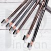 6pcs 2mm Ultra-Thin Eyebrow Pencil with Brush Waterproof Long-Lasting Slim Eyebrow Pencil Peel off Microblading Mapping Pencils (#02 Light Brown)