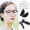 Eyeglass Nose Pads, Adhesive Anti-Slip Nose Pads, Soft Silicone Nose Pad Cushion for Glasses, Eyeglasses, Sunglasses, 12 Pairs (Black)