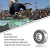 SHKI ［10 Pack］ 608 2RS Ball Bearings – Bearing Steel and Double Rubber Sealed Miniature Deep Groove Ball Bearings for Skateboards, Inline Skates, Scooters (8mm x 22mm x 7mm)