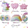 Unicorn Balloons Unicorn Birthday Party Decorations for Girls with Heart Star Rainbow Balloons Wedding Baby Shower Unicorn Party Supplies (Number 6)