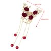 Red Rose Butterfly Gold Hair Claw Clips Metal Shark Clip Exquisite Hairpin for Women Girls Rose Tassels Hair Accessories for Thick Thin Hair Valentine's Day Gift 1 PCS