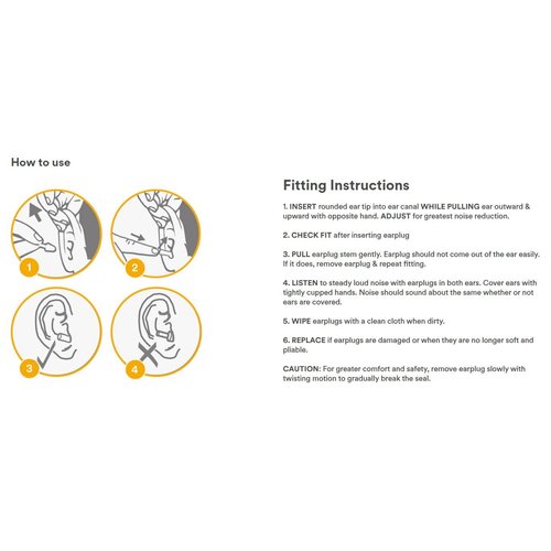 3M E-A-R EXPRESS Pod Plugs Ear Plugs 311-1114, Corded, Blue Grips, Pillow Pack