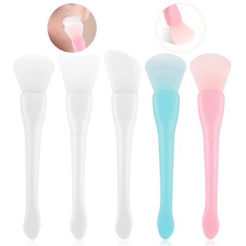 Tyqour 5Pcs Face Mask Brush Applicator Clay Mask Applicator Brush Beauty Tool for Sleeping Mask, Mud Mask, Hairless Body Lotion