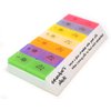 MedWrite AM/PM - 2 Times a Day Weekly Pill Organizer with Removable Daily Pill Boxes in Storage Tray - Writable Surface on Tray for Medication Instructions and Notes - by Pill Thing (Jumbo, Rainbow)