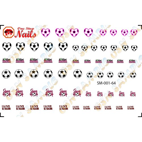 Soccer Mom Waterslide Nail Decals by One Stop Nails V2.