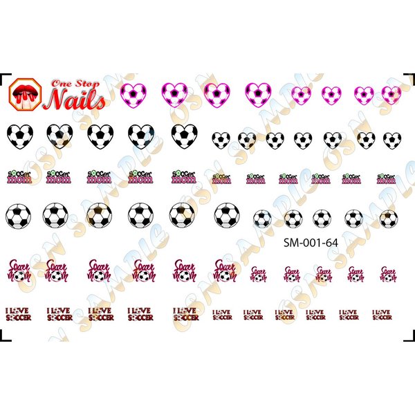 Soccer Mom Waterslide Nail Decals by One Stop Nails V2.