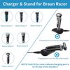 Braun Shaver Charger and Charging Stand for Braun Series 9 8 7 5 3 6, Charger Base for Braun S3 S6 S7 S8 S5 S9 Electric Razor Replacement Braun Trimmer Charging Dock