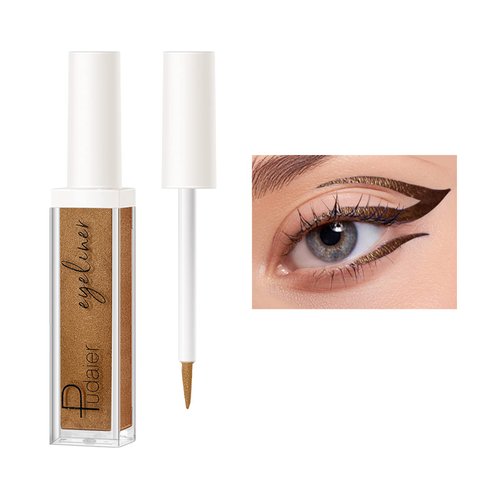 ZUK Liquid Eyeliner, Glitter Eyeliner, Quick-Drying, Rich Pigment, Colourful Eyeliner, Waterproof & Smudge Proof, Long Lasting 03#, 0.11 Fl Oz