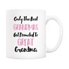 5Aup Mothers Day Great Grandma Mug from Granddaughter Grandson, Only The Best Grandpms Get Promoted To Great Grandma Coffee Cup for Grandmother 11 Oz