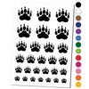 Grizzly Bear Claw Paw Temporary Tattoo Water Resistant Fake Body Art Set Collection - Dark Green (One Sheet)