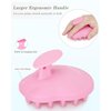 FREATECH Hair Scalp Massager Shampoo Brush (One Piece of Solid Silicone), Fine Scrub to Exfoliate, Fits Perfectly to The Scalp and Palm, Dandruff Removal and Hair Growth, Hygienic & Sturdy, Pink