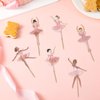 Humyoun 36 Ballerina Cupcake Kit Colorful Ballet Tutu Dancer Girls Cupcake Toppers Ballet Slipper Cupcake Picks Dancing Cake Dessert Muffin Toppers for Wedding Baby Shower Birthday Party