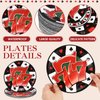 Sunnyray 80 Pcs Casino Party Plates 7 Inch Poker Paper Plates Casino Party Supplies Poker Playing Cards Las Vegas Plates Dinnerware Decorative for Casino Night Club Heart Poker Game Party Supplies