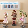 HMIEPRS 10 Pcs Doll Stand Adjustable Doll Display Stand, Action Figure Stand Holder 1/6 Scale Doll Support Stand for 8" to 12" Doll Accessories (Black)