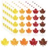 Whaline 500Pcs Fall Maple Leaf Stickers 5 Colors Glitter Autumn Decals Shinny Self Adhesive Labels for Thanksgiving Party Cards Seal Envelopes Home Window Door Supplies
