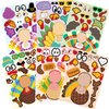 48 Sheets Thanksgiving Stickers for Kids Fun Make A Turkey Sticker Sheets Create Your Own Turkey Party Activities Art Craft School Reward Thanksgiving Craft for Kids Gift