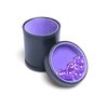 PU Leather Dice Cup Purple Velvet Lined Quiet Shaker with Lid Including 6 Purple Translucent Dice for Liars Dice Farkle Yahtzee Board Games