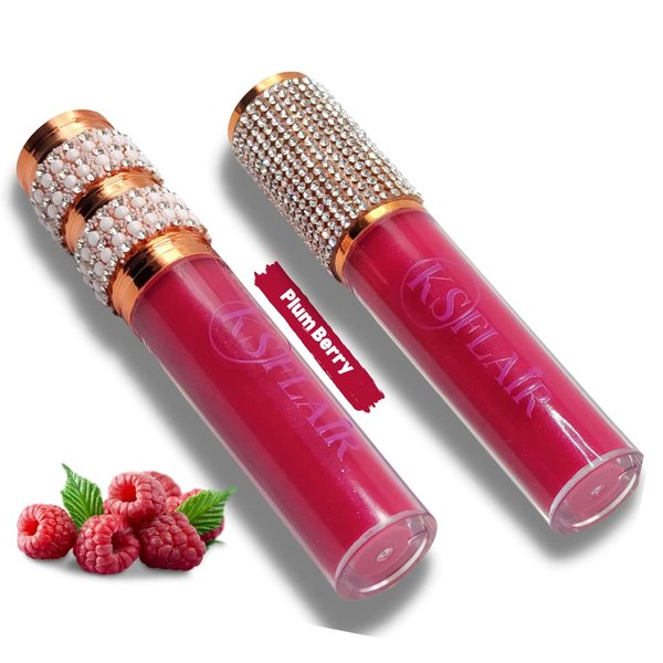 KS FLAIR HYDRATING VEGAN LIP GLOSS WITH VITAMIN E (Plum Berry)