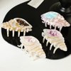 Sea Conch Hair Clip,Acetate Claw Clips,Hair Clips for Women,Green