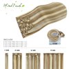 WindTouch Clip in Hair Extensions Human Hair Balayage Mixed Bleach Blonde 15Inch 70g Highlights for Blonde Remy Hair 7PCS #18P613 Gift for Women