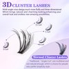 3D Effect Qeelasee 40d Lash Clusters Eyelash Extensions Wispy DIY Individual Eye Lashes Natural Volume 240pcs Mix9-16mm (3D effect, 40D-MIX9-16)