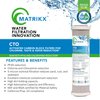Matrikx 10 inch CTO Carbon Block Filter now with Chloramine Reduction, 2.5 inch x 10 inch, 32-250-10-MATRIKX, Gray