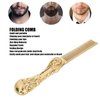 Foldable Hairstyling Brush Zinc Alloy Prevent Static Pocket Mini Men Oil Hair Comb Hairdressing Comb Portable Suitable for Home Hair Salon or Travel(Gold)