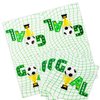 100Pcs Soccer Napkins for Soccer Party Decorations 13 x 13 inch Soccer Birthday Party Napkins for Kids Sport Party Baby Shower Birthday Party Soccer Party Supplies