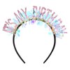 BAHABY Birthday Headbands for Women Girls Glitter It's My Birthday Headband Happy Birthday Decorations Birthday Gifts for Women, Pink
