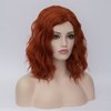 Aicos Short Curly Orange Wig, Heat Resistant 35cm Fashion Ginger Red Wig, Synthetic Curly Auburn Bob Wig Suit for Daily Dress Carnival Party Masquerade Cosplay, Curly Orange Wig with a free Wig Cap