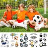Qpout 14 Sheets Soccer Temporary Tattoos Soccer Ball Tattoos for Kids Boys World Cup Soccer Fake Tattoo Sticker, Children Birthday Party Bag & Stocking Filler Kids Game Gifts Party Favour Supplies
