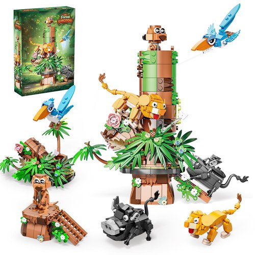 Forest Lion Animal King Building Sets, Toys for Kids Age 8-13 Compatible with Lego Animal, Collectible Movie Model, Gifts for Boys and Girls, Adults, Movie Fans (868 PCS)