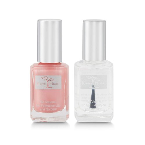 karma organic Natural Nail Polish Color with Triple 5 Base Coat Non-Toxic Nail Treatment Vegan Cruelty-Free