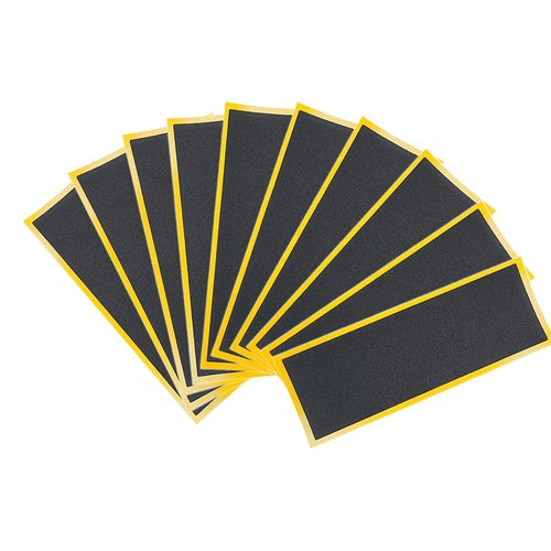 SPITBOARDS Uncut Shape Fingerboard Foam Grip Tape 110 x 38 mm (1 mm Thick) 10 Pieces for Finger Skate Grip Tape Cellular Rubber Foam Rubber Black