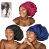 TTAT Shower Cap Jumbo Size for Men & Women With Afro, Long Dreadlocks, Locs, Box Braids, Coily, Voluminous & Long Hair, Waterproof, Washable, Reusable & Adjustable (Maroon)