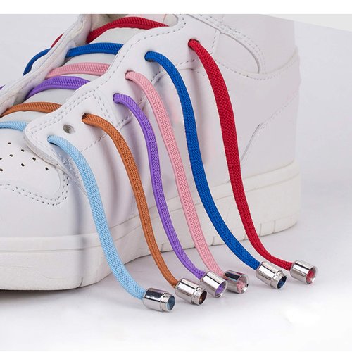 anan520 Tieless Elastic Shoe Laces, No Tie Shoelaces for Kids/Adults White