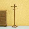 LOGOFUN Dollhouse Black Hat and Coat Rack Stand Mini Clothes Rack 1:12 Scale Vintage Hat Stand Miniature Clothes Hanger for Dollhouse Accessories
