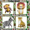 Jungle Safari Animals Balloons, Jungle Safari Theme Birthday Party Decorations, Lions Zebra Elephant Monkey Leopard Foil Balloons for Kids Boys Wild One Zoo Birthday Baby Shower Party Decor Supplies
