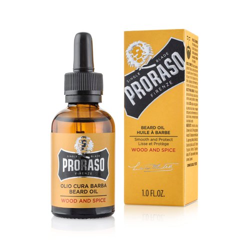 Proraso Beard Oil for Men to Tame, Smooth and Condition Beard Hair - Wood & Spice, 1 Fl Oz (Pack of 1)