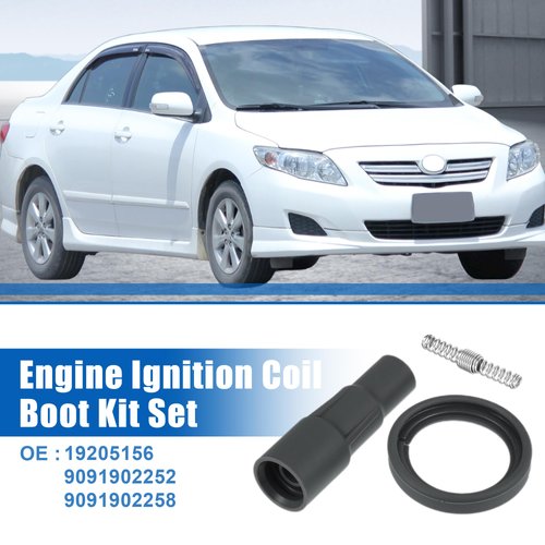 uxcell 4 Set Engine Ignition Coil Boot Kit No.19205156/9091902252/9091902258 Fit for Toyota Corolla 2009-2019 for Toyota Matrix 2009-2013