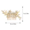 Jeairts Wedding Rhinestone Hair Comb Crystal Bridal Hair Pieces Pearl Hair Side Comb Brides Headpiece Decorative Hair Accessories for Women and Girls (2-Gold)