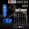 Karate Shin Instep Martial Arts Padded Shin Guards Protectors Sparring Taekwondo Training Pads (Blue, XL)