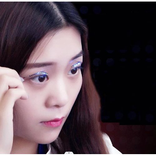 LED Luminous Eyelash Lamp, Adjustable Mode Flashing Fake Eyelash Night Lights, False Eyelashes Non Grafting Halloween (Colorful)