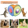 POSAPET Cat Kitten Toys for Indoor Cats 42 Pack,Interactive Kitten Cat Toy Set with Collapsible Cat Tunnel Tube Tent, Cat Kitten Feather Wand Teaser with Bell