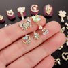 70PCS 3D Nail Charms for Acrylic Nails with Art Nail Gems and Rhinestones (#1-Gold Tone)