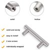Probrico 5 Pack 2-1/2" Hole Center Solid Stainless Steel T Bar Cabinet Pulls Modern Euro Style Brushed Nickel Kitchen Cupboard Handles Dresser Drawer Knobs Kitchen Cabinet Hardware 4" Length
