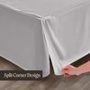 12 Inch Drop Bed Skirt King Size with Platform to Stay in Place Elegant Pleated Design with Split Corners Wrinkle Resistant Fabric for Modern and Stylish Look - Light Grey