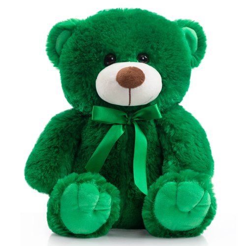 WENMOTDY Super Color Teddy Bear Stuffed Animals Plush Toy for Children Girlfriend Family Congratulations Baby Shower Birthday Green 14 inch