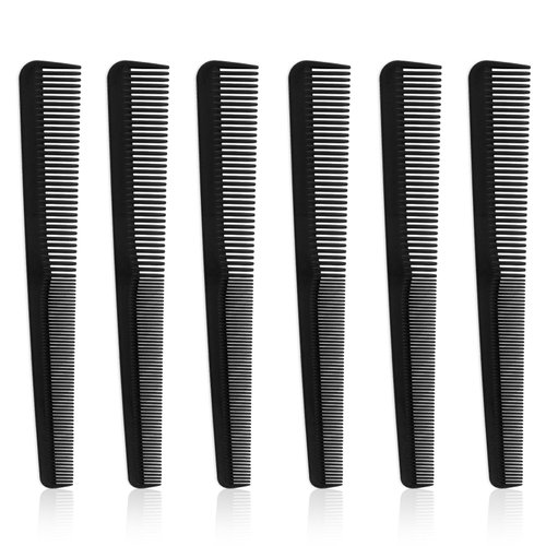 6 PCS Premium Carbon Fiber Barber Combs, Taper Comb Carbon Fiber Combs for Men Fine Tooth Comb Salon Hairdressing Comb Styling Comb Heat Resistant Parting Comb for Men, Women and Hair Stylist Use